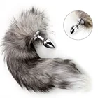 Металлический фаллоимитатор Fox Tail, гладкий сенсорный фаллоимитатор, стыковые бусины, товары для взрослых