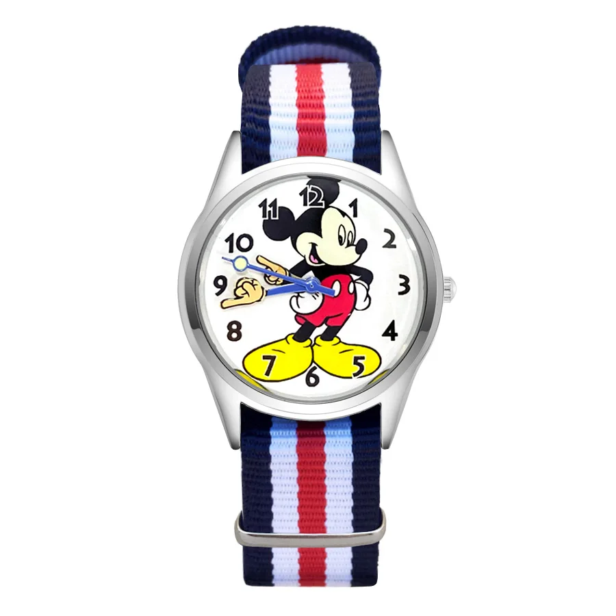 

Children's Cute Cartoon Style Women Student Boy Girl Nylon Strap Quartz Wrist Watches JC72