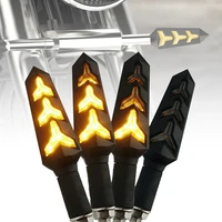 2pcsset universal motorcycle led turn signals long short turn signal indicator lights blinkers flashers amber color accessories