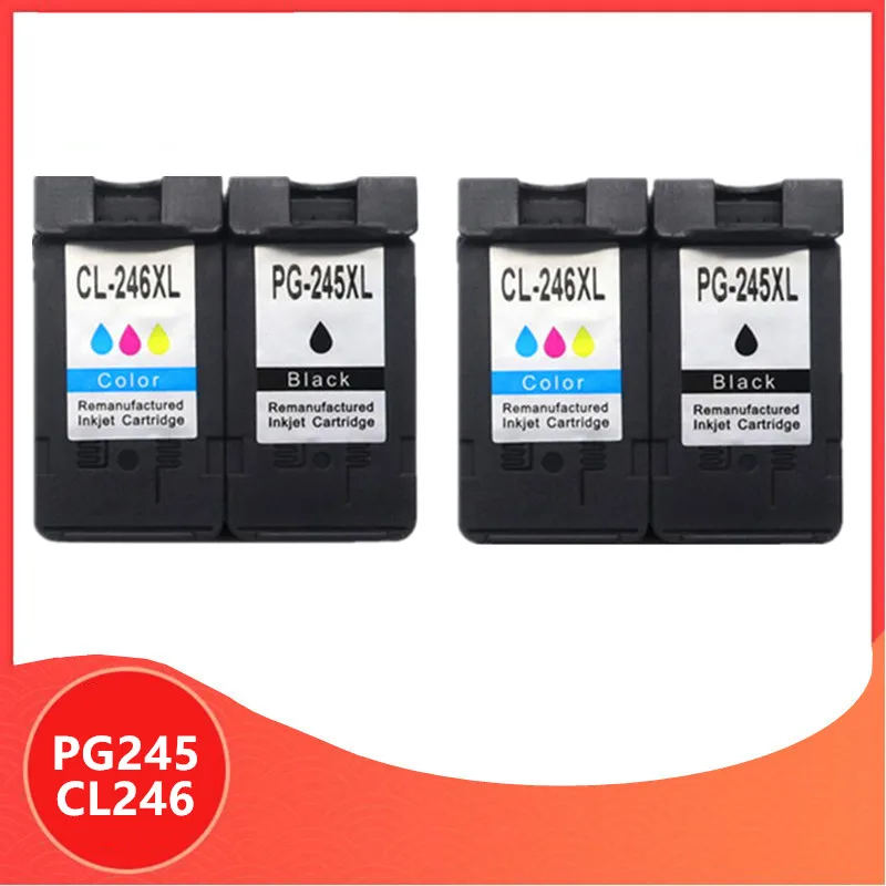 4 упаковки PG245 CL246 Замена чернильных картриджей для принтера Canon PG 245 PG-245 CL 246 Pixma iP2820