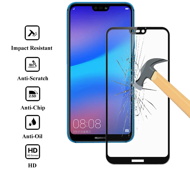 2 шт для huawei P20 Lite P20 Pro стекло полное покрытие закаленное стекло для huawei P20 Lite P20 Pro защита экрана защитное стекло
