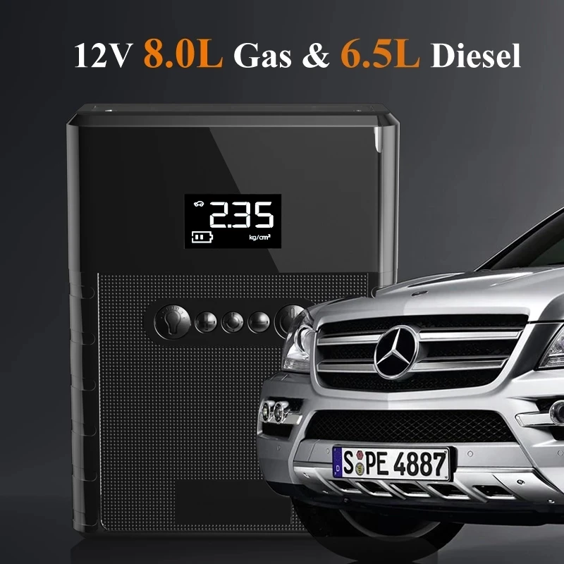 4 in 1 car jump starter pump air compressor 24000mah 2000a power bank car battery booster charger tire inflator starting device free global shipping