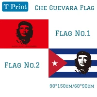 2pcs flag che guevara cuba flag 3x5 ft 90150cm communist revolutionary revolution cuban political