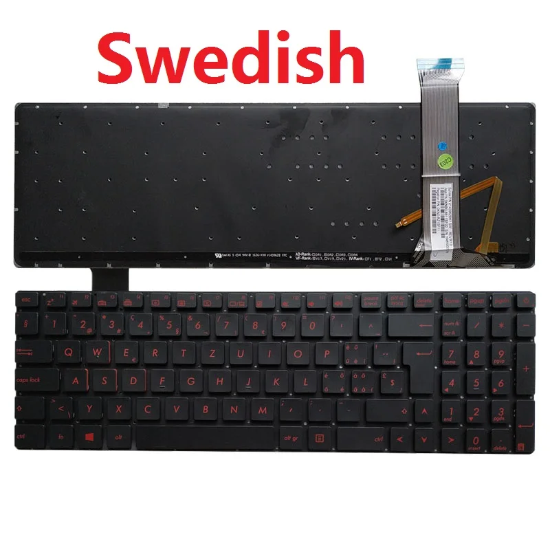 Клавиатура BE/BR/GR/IT/SW/TR для ASUS GL551 GL551J GL551JK GL551JM GL551JW GL551JX N552 N552VX N552VW N552V|Клавиатуры