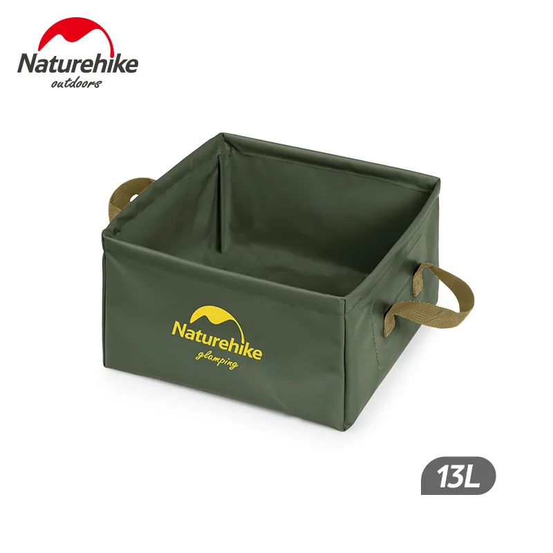 

Naturehike 13L Square Water Bucket Foldable Large Capacity Portable PVC Storage Bucket Fishing Home Travel Multi-function
