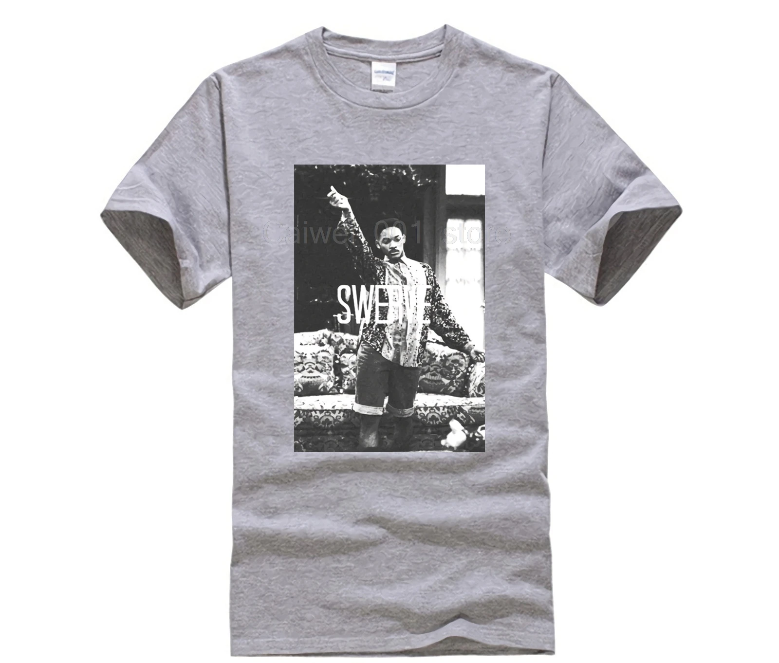 Для мужчин печати Повседневное 100% хлопковая футболка Популярные Fresh Prince свернуть