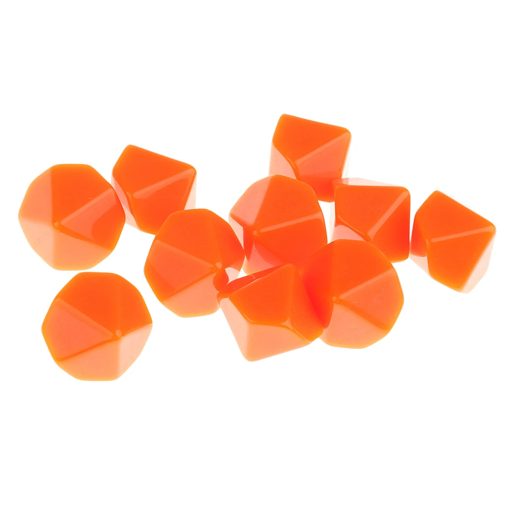 10 Pieces 10-sided Blank Dice D10 Die DIY Table Card Game Props | Спорт и развлечения