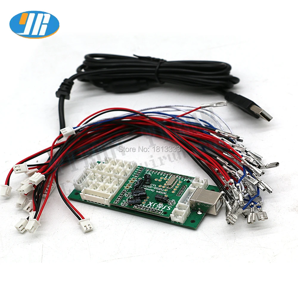 2pcs XBOX360 Arcade joystick controller USB encoder with USB cable and button wire Arcade DIY