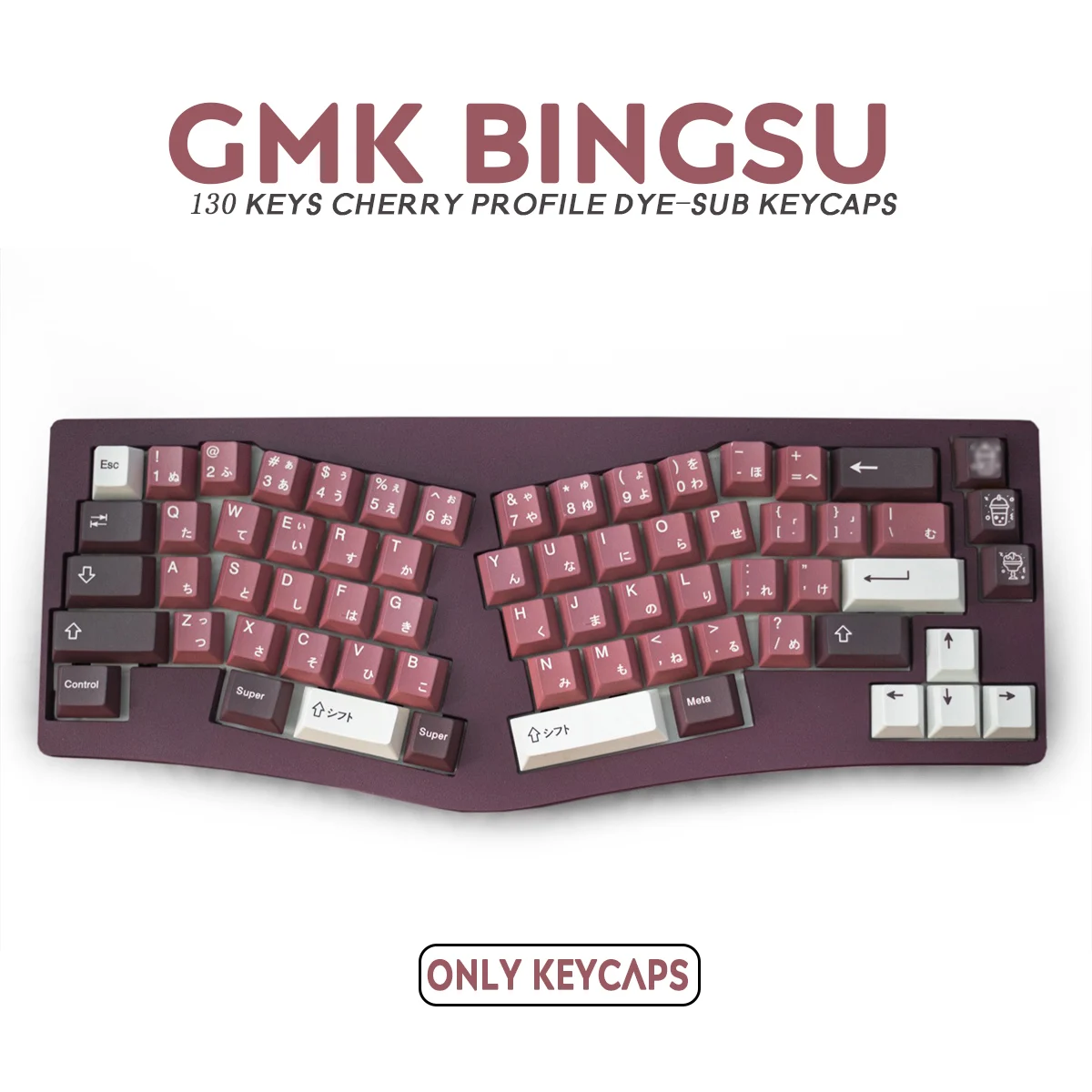 

PBT Keycap 130 Keys Cherry Profile DYE-SUB Personalized GMK Bingsu Keycaps For Mechanical Keyboard 61 64 84 108 Layout