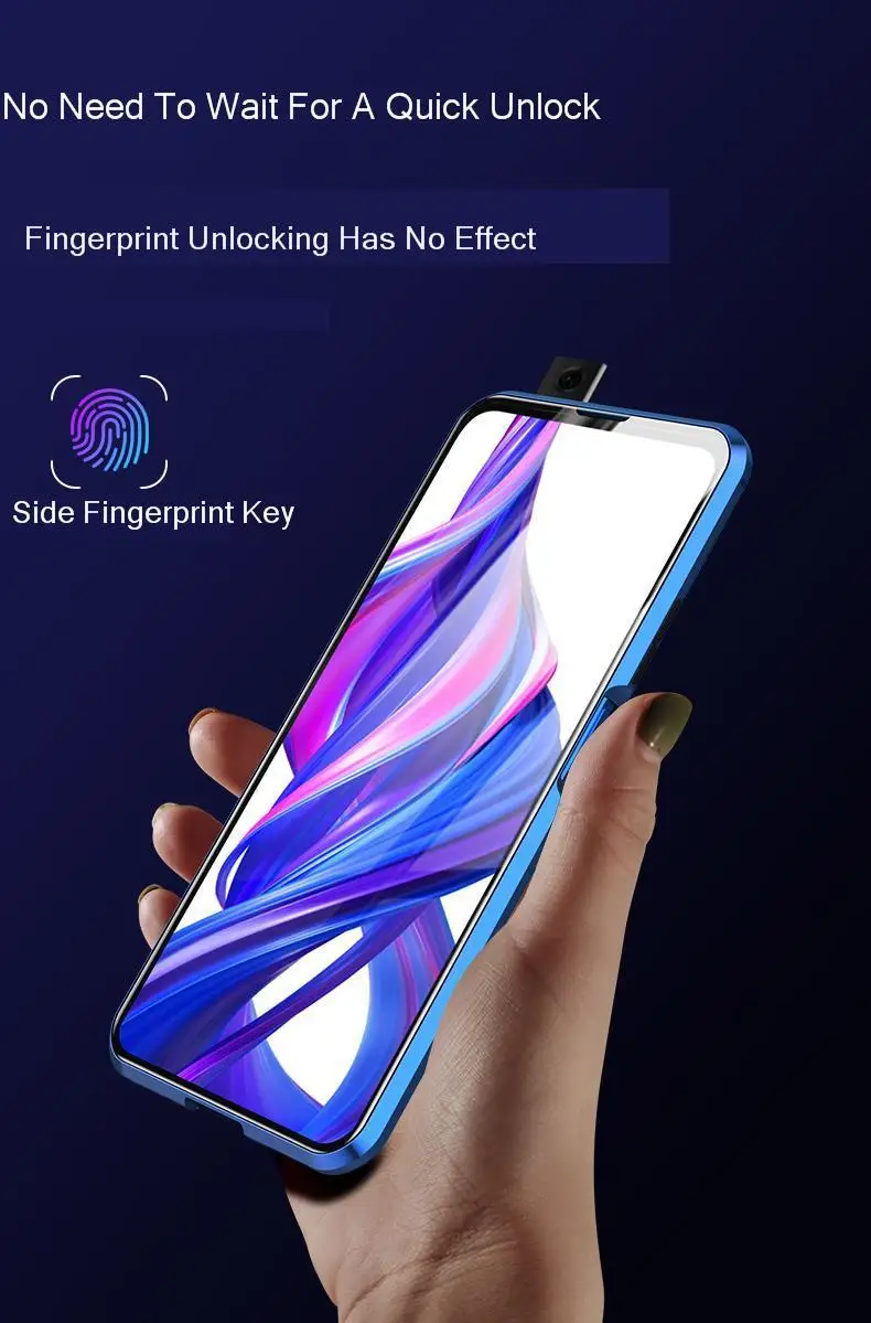 Чехол для huawei Honor 9x, двойной, полный, передний, задний, из закаленного стекла, металлический, магнитный, прозрачный, для Honor 9x20 Pro, чехол, Coque Funda