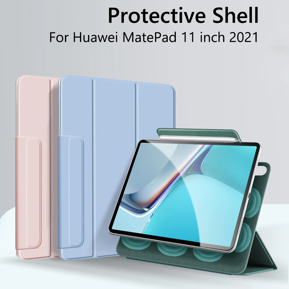 

Smart Case for Huawei MatePad 2021 11 inch Smart Shell Stand Cover Magnetic Adsorption Soft Folding Tablet Stand Protective Case