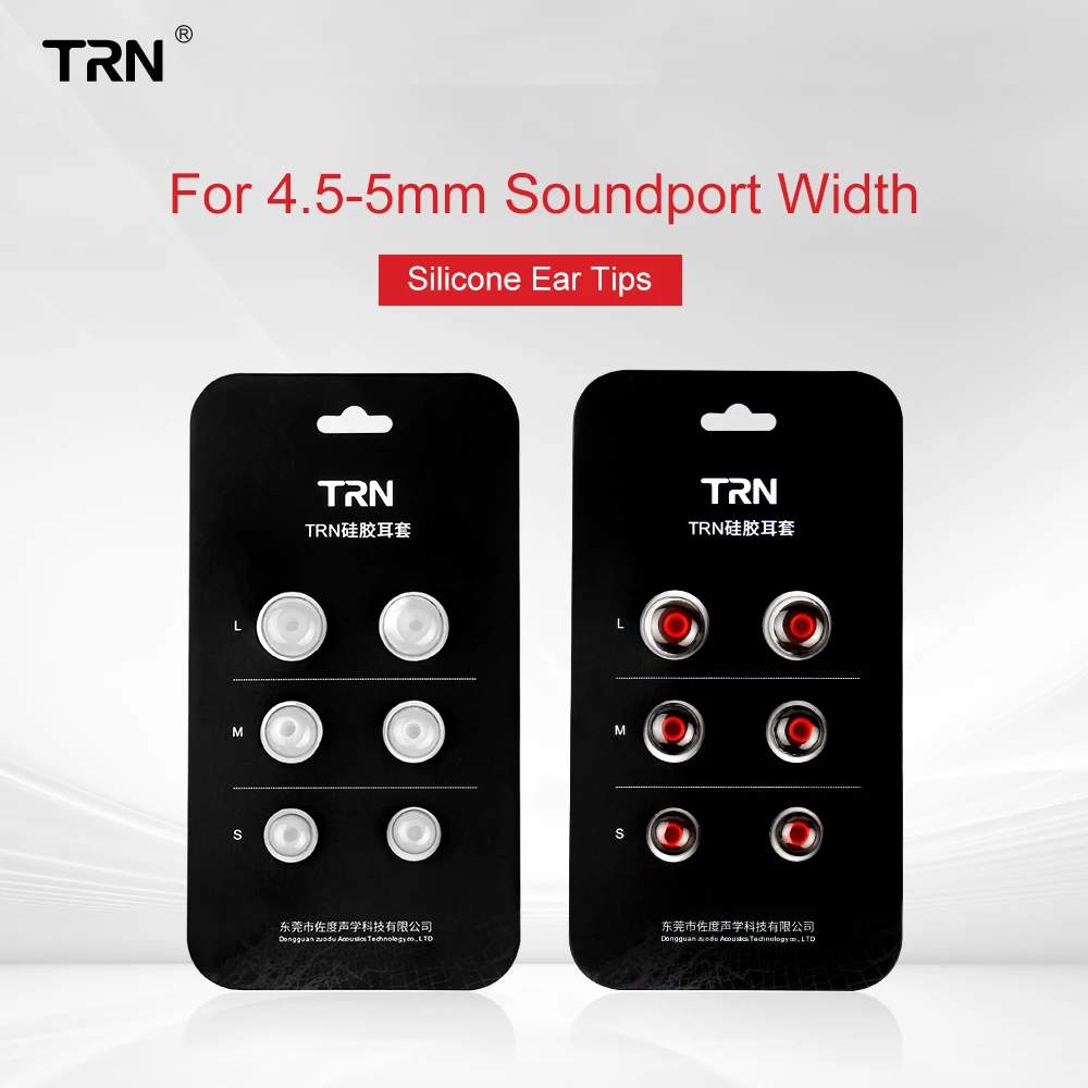 

Soft TRN 3 Pairs 4.5mm L/M/S In Ear Silicone Case Eartips Earbuds Earphone Ear Tips Headphone Ear Cushions Cap for TRN X6/V30