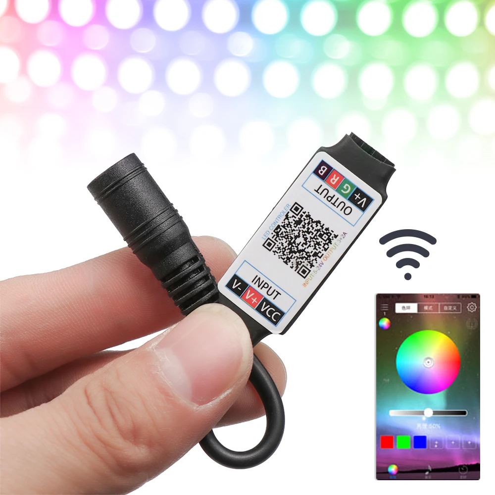 Светодиодная RGB-лента с Bluetooth 5-24 в пост. Тока 6 А |
