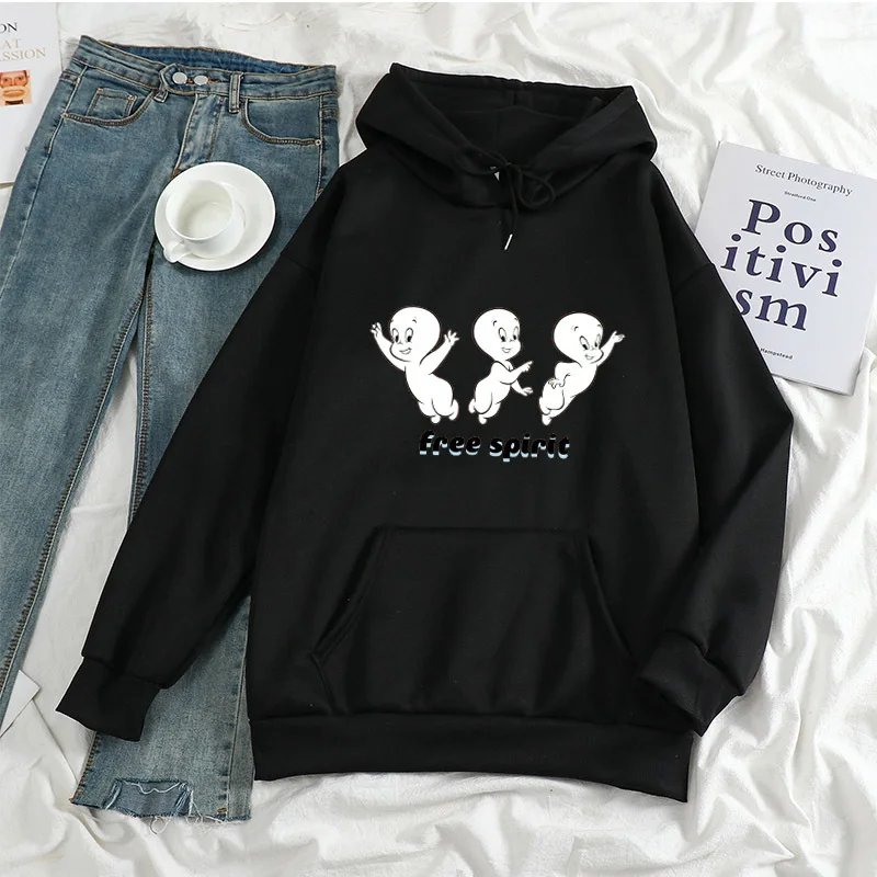 

Женская забавная толстовка с мультяшным принтом, топ, зимняя повседневная универсальная Толстовка Kawai, Мужская/Женская Спортивная толстовк...