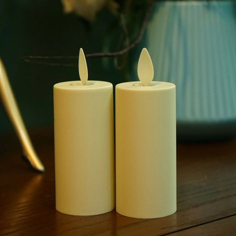 2 шт. Луминара светодиодные свечи без пламени на пламенная лампа Votive светодиодный