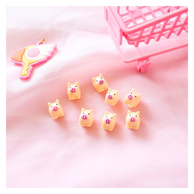 5/шт Смола Япония милая розовая свинка Мини мультфильм комната стол украшение