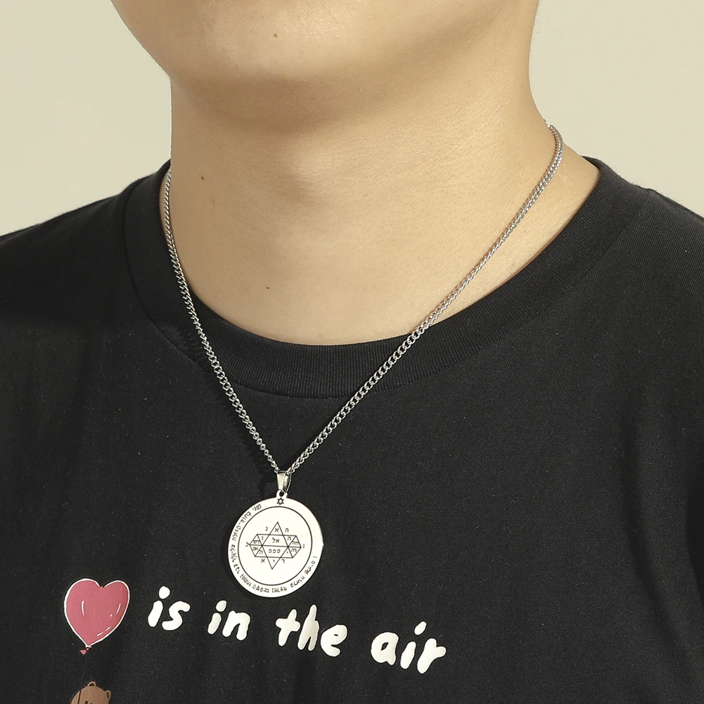 Мужское ожерелье Teamer Сеал Соломона из нержавеющей стали