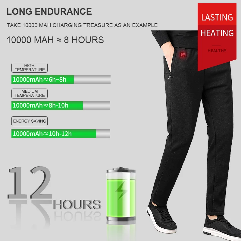 Мужские и женские зимние уличные походные брюки с подогревом зарядкой от Usb