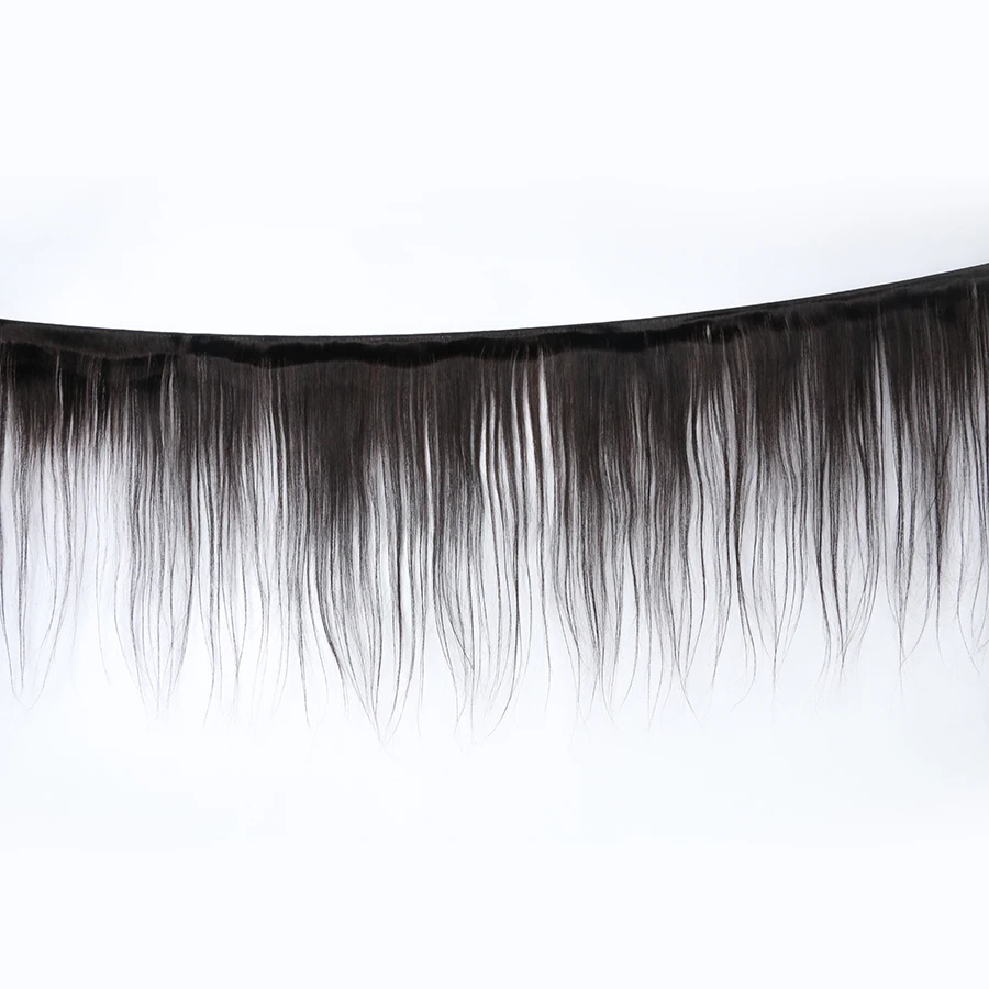 Перуанские прямые волосы пучки с закрытием 3 человеческие 5x5 Кружева Закрытие