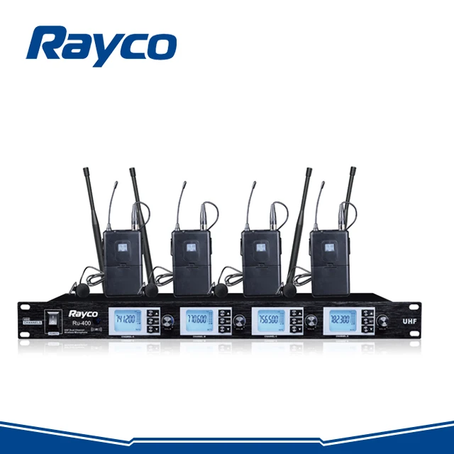 구매 전문 가라오케 마이크 OEM 사용 가능한 UHF 무선 마이크 4 채널