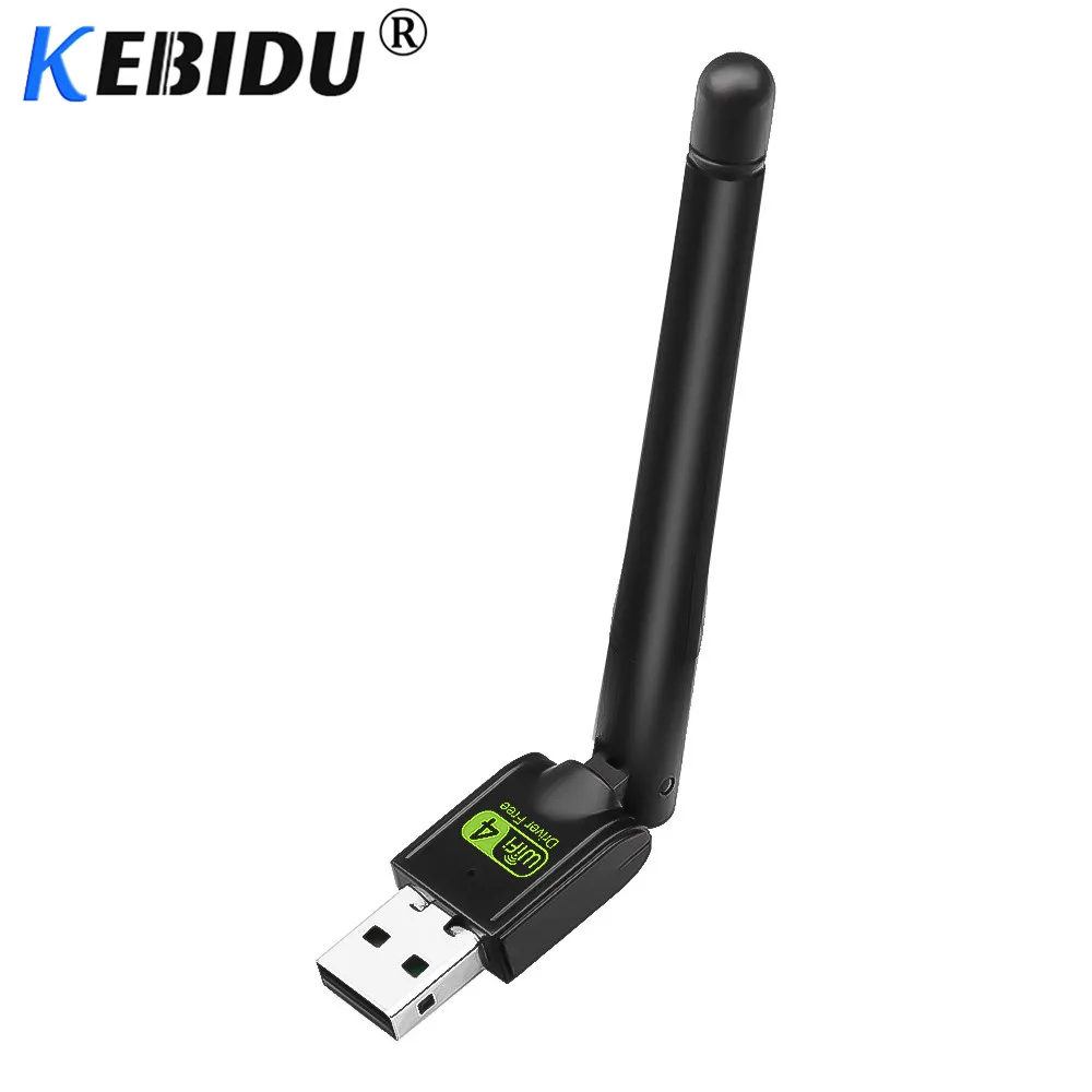 

Kebidu Mini Network Card USB WiFi Adapter 2dBi 4dBi 802.11b/g/n Free Driver PC WiFi Antenna Dongle 2.4G USB Ethernet Receive
