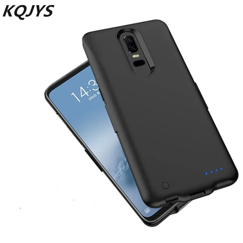 KQJYS 6500mAh Чехол для внешнего аккумулятора, портативное зарядное устройство, Противоударная задняя крышка для Oneplus 6