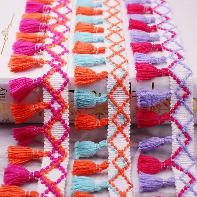 1 ярд/партия кружевная лента для шитья помпон кисточка помпоны отделка 5 см ширина