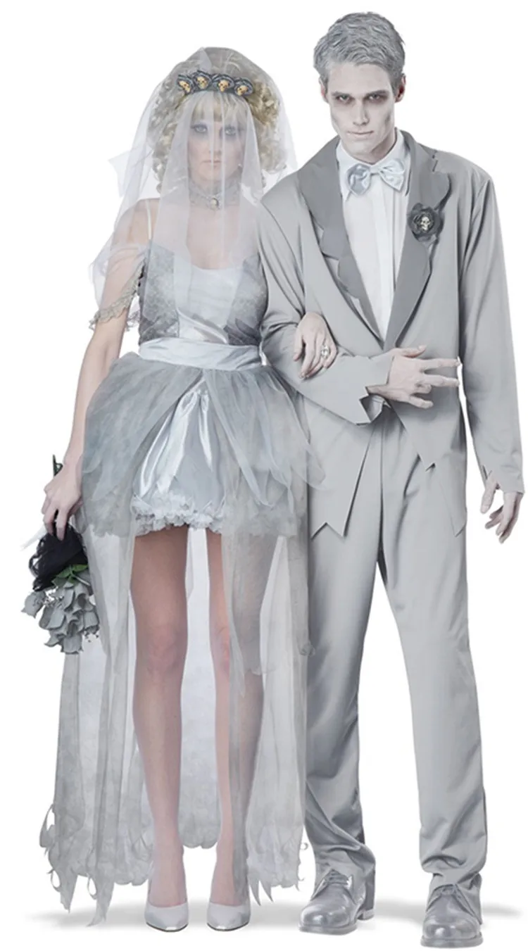 Костюм свадебный женский зомби невесты костюм на Хэллоуин для косплея из страха