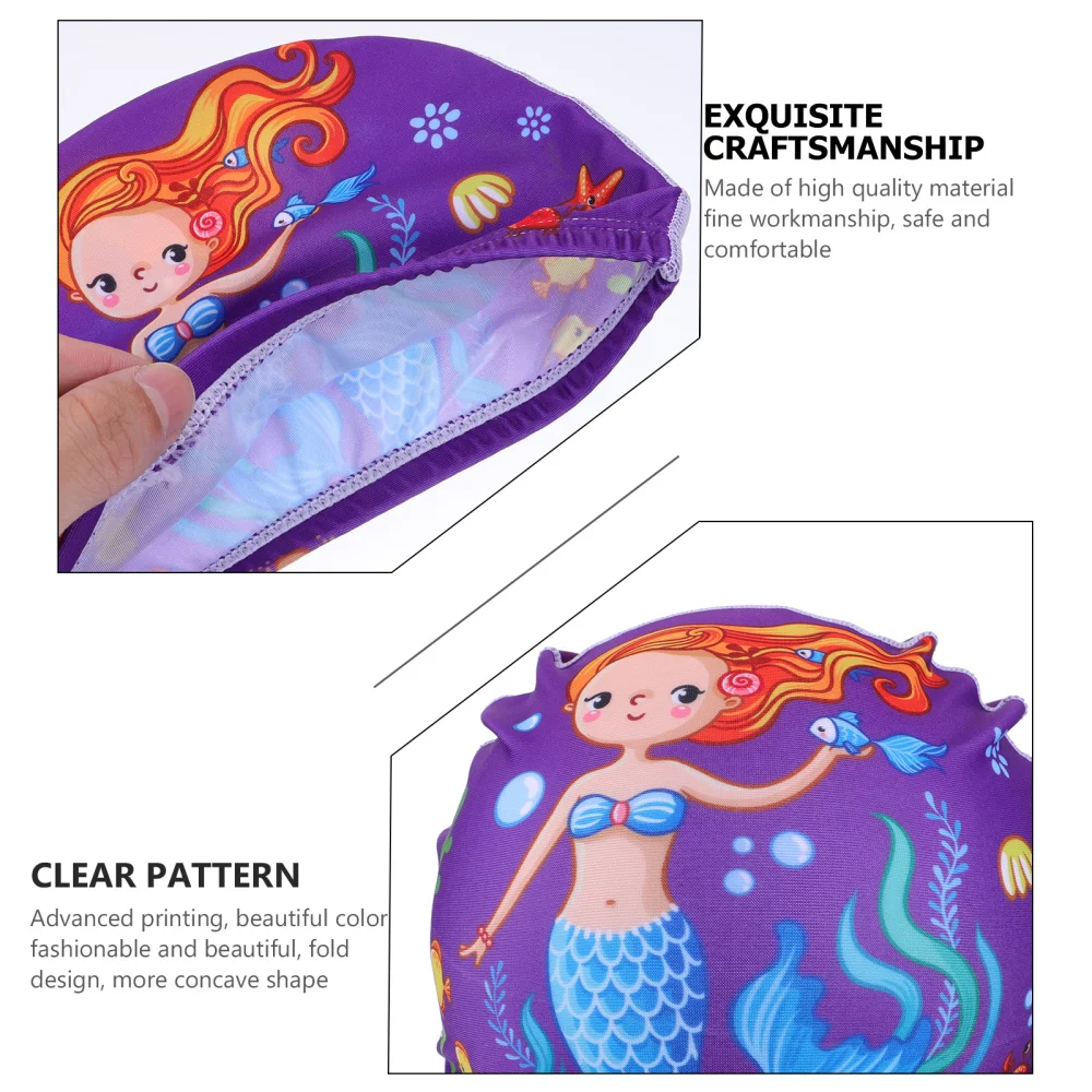 

3pcs Fun Swim Caps High Elastic Swimming Caps Bathing Caps for Boys and Girls