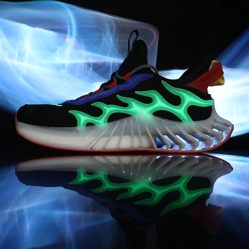 

New Mens Chunky Sneakers Breathable Running Shoes Cushioning Reflective Jogging Sport Shoes Trendy Casual Men Shoes Lace Up 2021