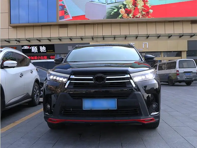 2 шт.~ 2019y автомобильный bupmer головной светильник для Toyota фара highlander Kluger автомобильные аксессуары светодиодный противотуманный фонарь highlander налобный фонарь
