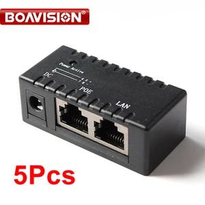 PoE сплиттер, PoE инжектор RJ45 DC 5,5 мм * 2,1 мм вход, Пассивный PoE инжектор, Spliiter адаптер, разъем для IP сетевой камеры