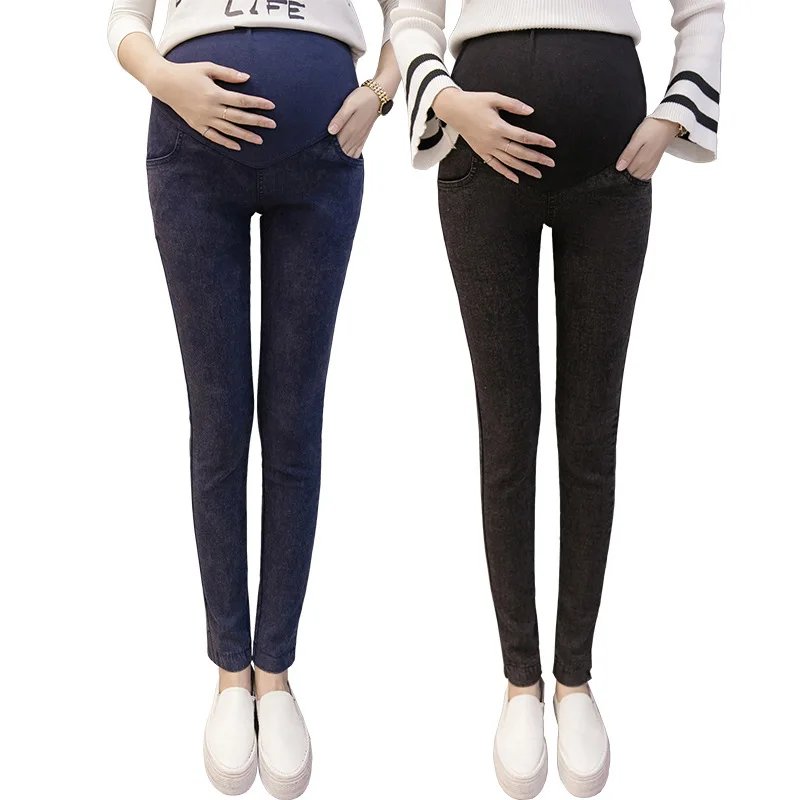 

New Kind of Pregnant Women's Pants, Snow Flake Elastic Bottom Bottom Jeans