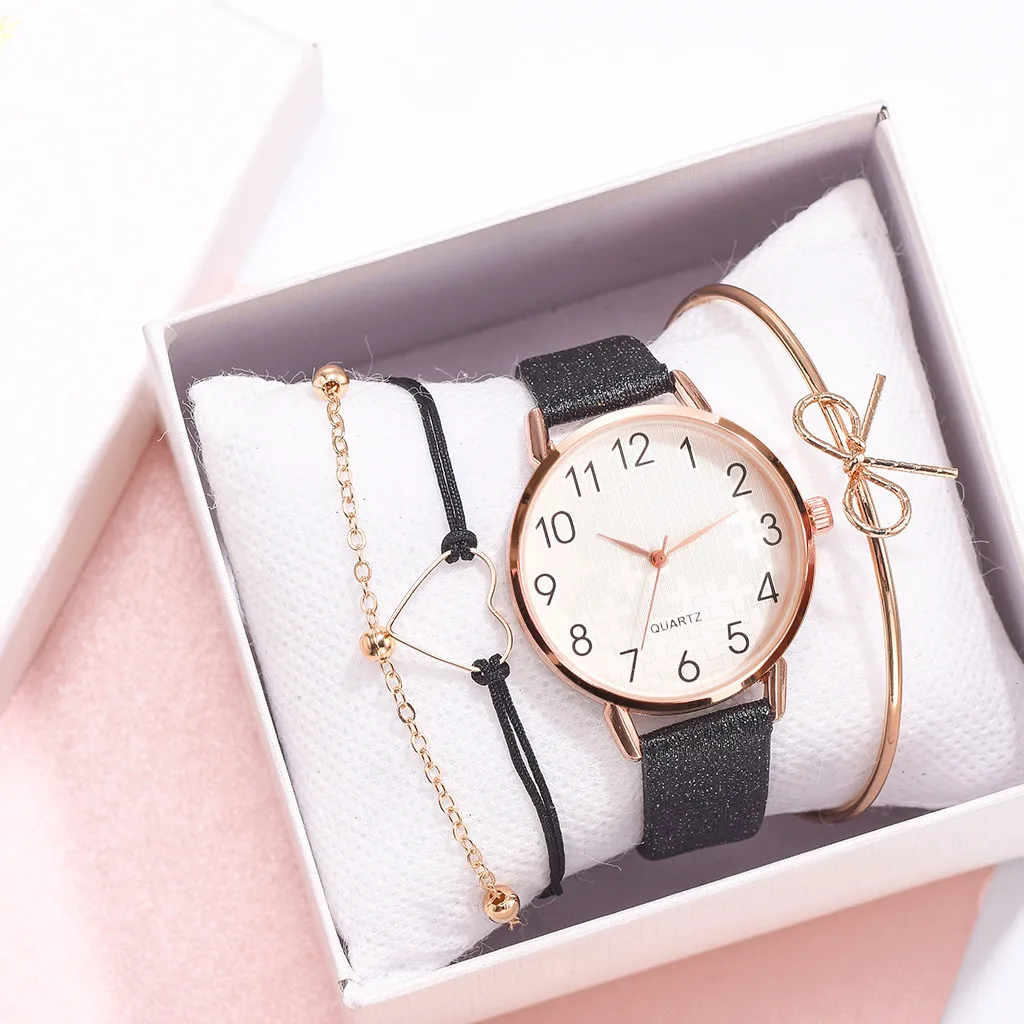 

Fashion Women Watches Luxury Fashion Small And Delicate European Beauty Simple Casual Bracelet Watch Suit Orologio da donna A50