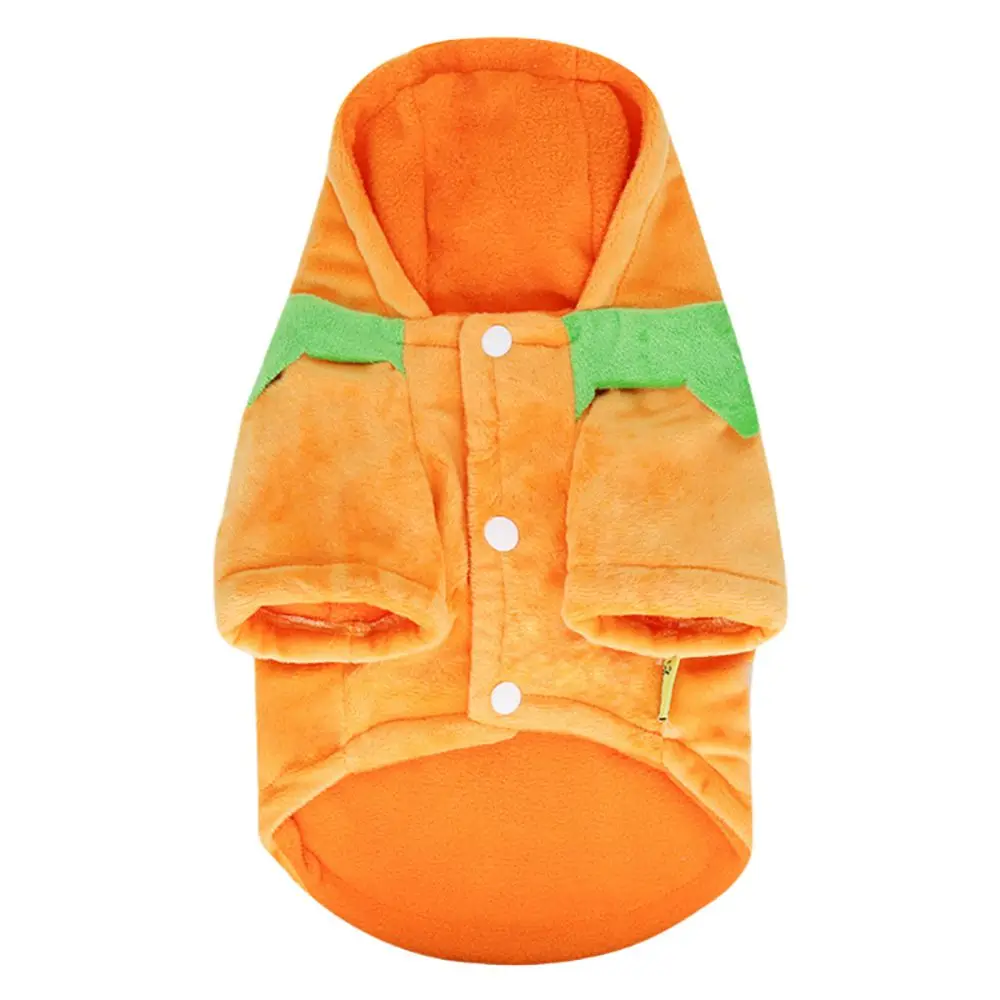 

Флисовая собака Хэллоуин Тыква одежда Шнауцер Бишон Чихуахуа искусственный костюм толстая собака
