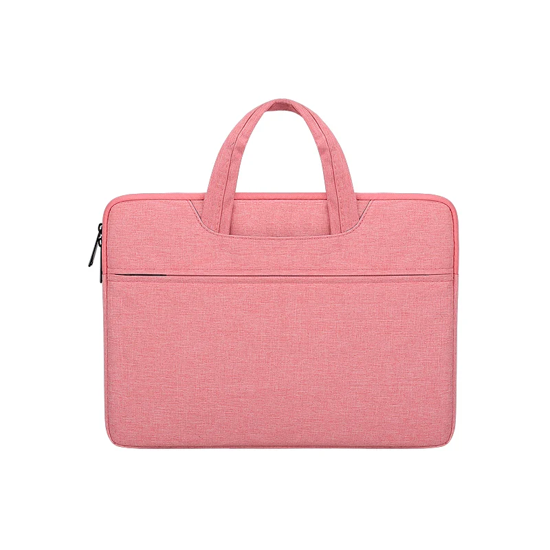 Pink Сумка для ноутбука Macbook Air Тетрадь чехол 13/14/15 дюймов Сумка для ноутбука Компьютерные сумки из натуральной кожи Портфели сумка для ноутбука DELL hp Xiaomi - Цвет: Pink