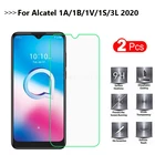 2 шт стеклянная пленка для Alcatel 1S 1V 3L 2020 защита экрана 9D защитное закаленное стекло для Alcatel 1B 2020 чехол стеклянная крышка 5,5