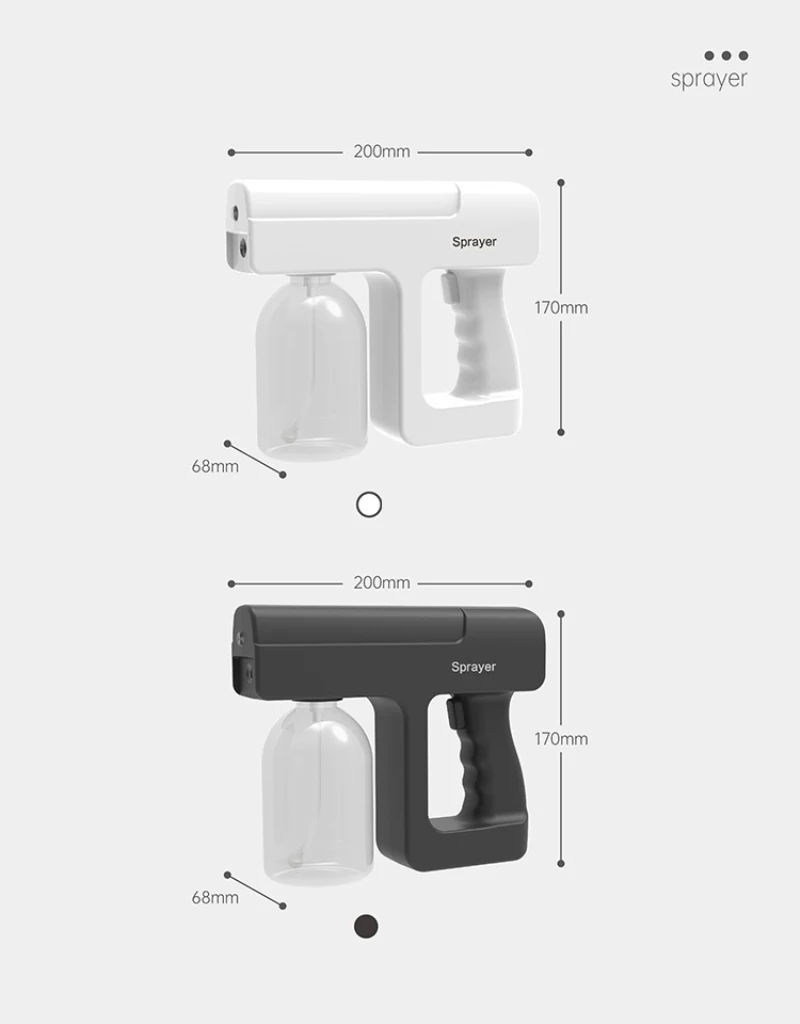 

300ML Wireless Electric Sanitizer Sprayer Disinfects Blue Light Nano Steam Spray Gun Sterilizing Nano Spray Gun For Home Office