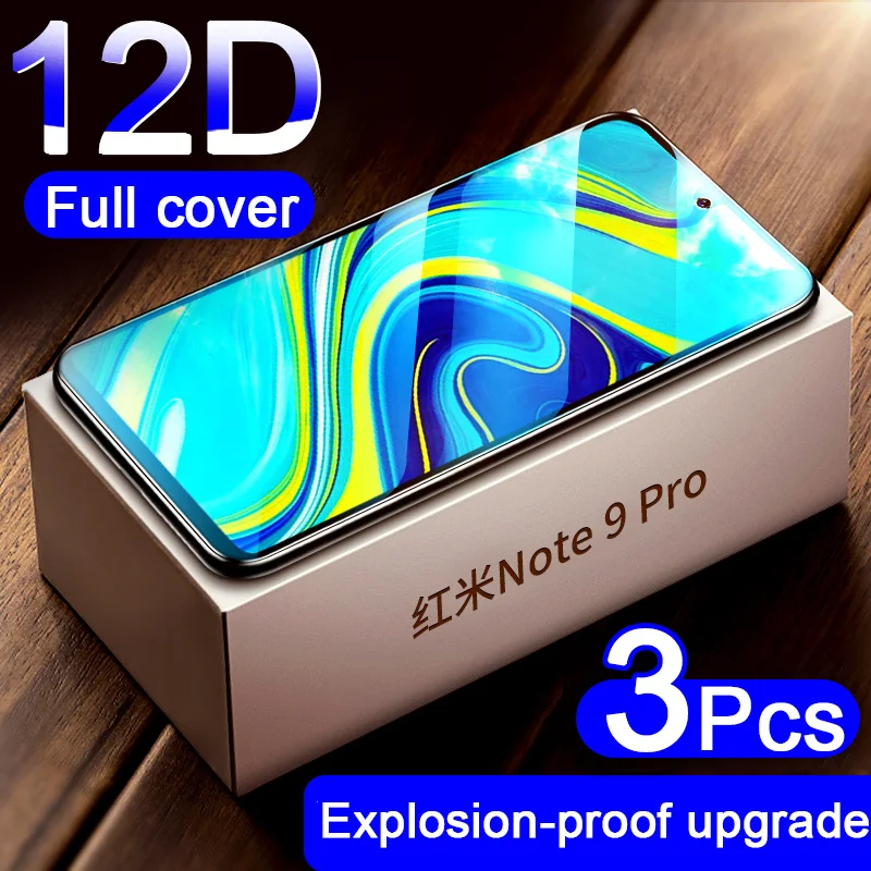 3Pcs Full Cover Tempered Glass For Xiaomi Redmi Note 9 8 7 5 6 9S 10 Pro 8T Screen Protector For Redmi 8A 7A 9 9A 5 Plus Glass