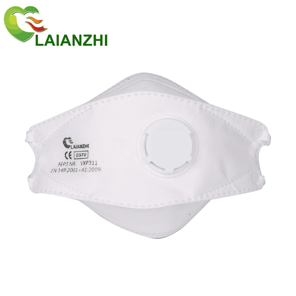 5/10PCS LAIANZHI CE Certification YXP311 FFP3 Level Fish Mouth Head- Protective Dustproof with Antivirus Breathing Valve Mask |