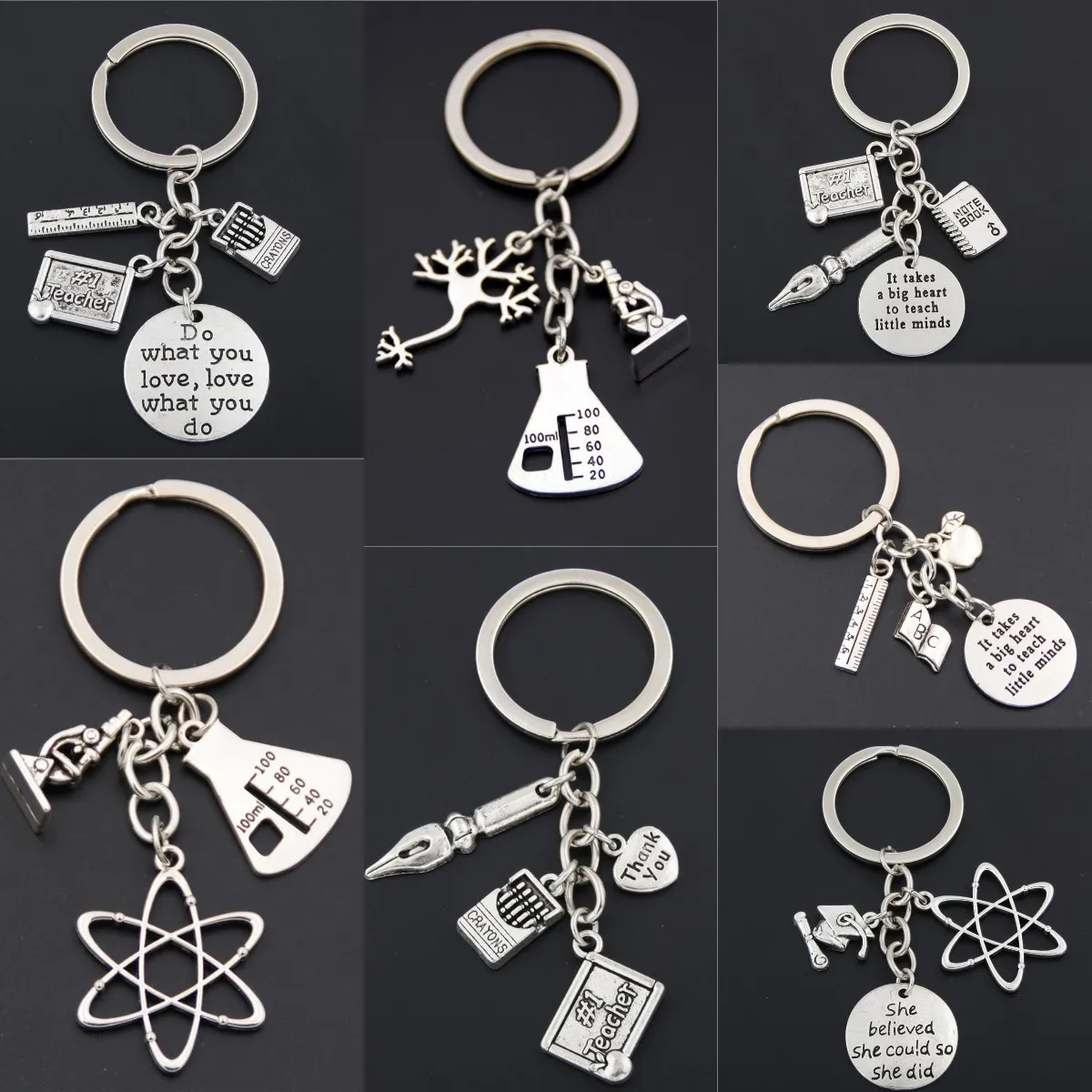 

Metal Hand Tools Model Toys Keychaine Fashion Delicate Bag Charms Pendant Car Keys Accessories Keyring Teacher Fathers Day Gift