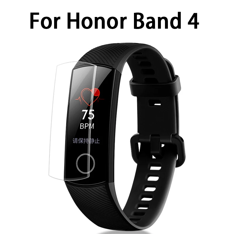 3 шт./партия, Полноэкранный протектор для huawei Honor Band 4 5, защитная пленка на Honor Band4, мягкая пленка, не закаленное стекло