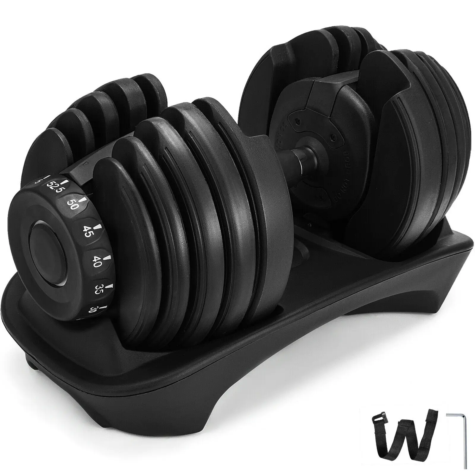 

Adjustable Dumbbell Weight Select 552 1090 Fitness Workout Gym Dumbbells Syncs[One 90LBS Black]