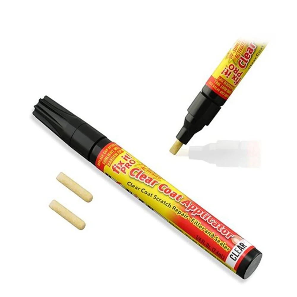 

Car Clear Coat Applicator Painting Pen Fix It Portable Non-Toxic Repair Scratch Easily Car Scratch Repair Pen 2 Spare Nib