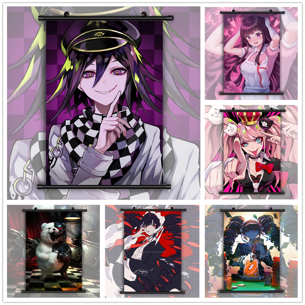 

Danganronpa Ouma Kokichi Enoshima Junko Anime Manga Canvas Painting Wall Art Photo Children Room Decoration