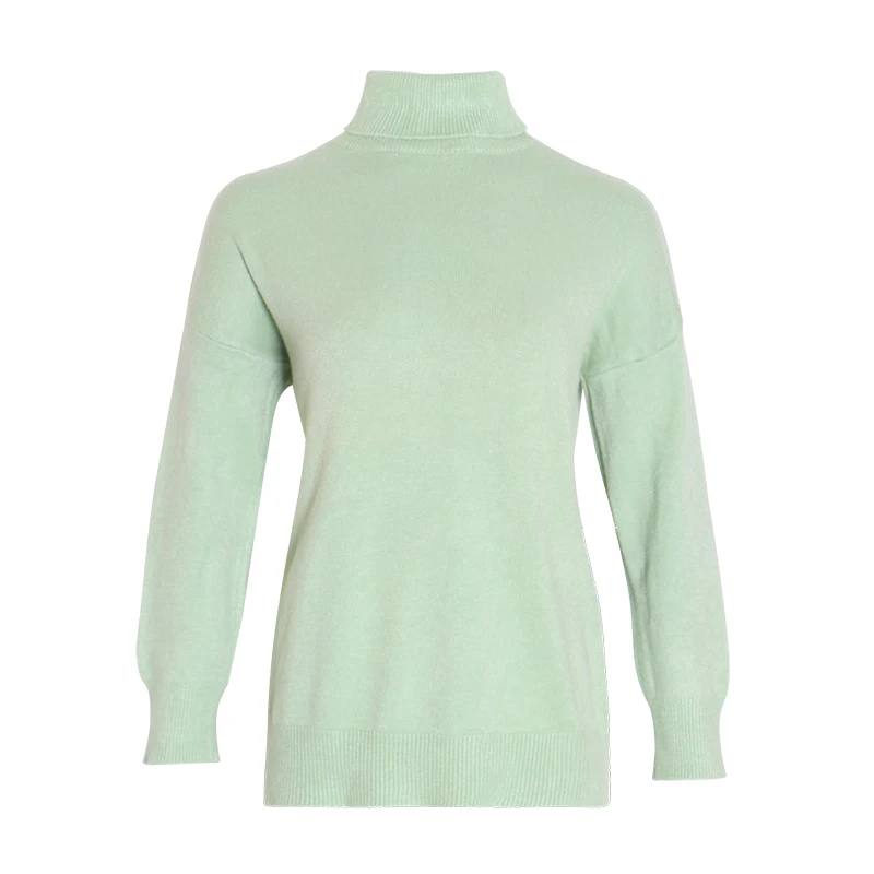 TWOTWINSTYLE Зимний вязаный свитер для женщин водолазка с длинным рукавом большие