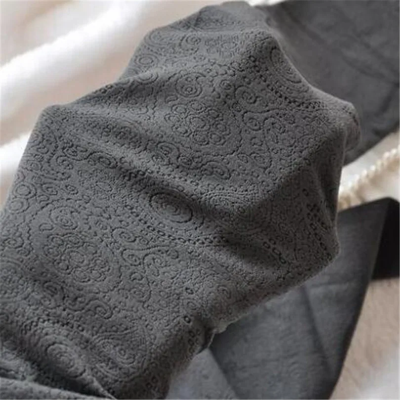 

LJCUIYAO Women Tights Spring Autumn Stockings Footed Thick Opaque Pantyhose Plus Velvet Warm Elastic Jacquard Printing Clothes