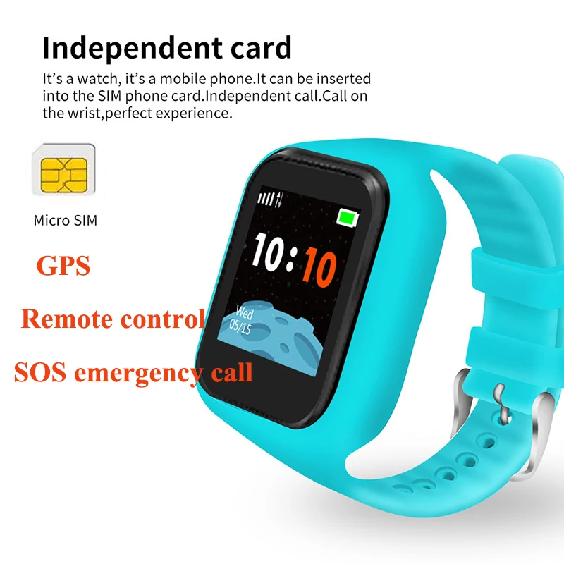 Смарт часы телефон дети gps детские 2G сеть водонепроницаемый IP67 1 3 ''цветной