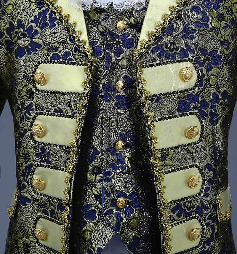 Европейский готический стиль дворца темно синий костюм фиолетовый для мужчин