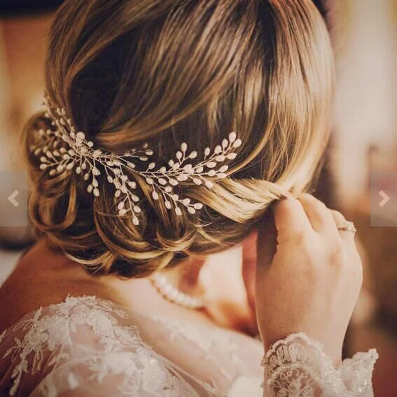 Full Handmade Brides Freshwater Pearls Hair Combs Hairbands Wedding Accessory | Украшения и аксессуары